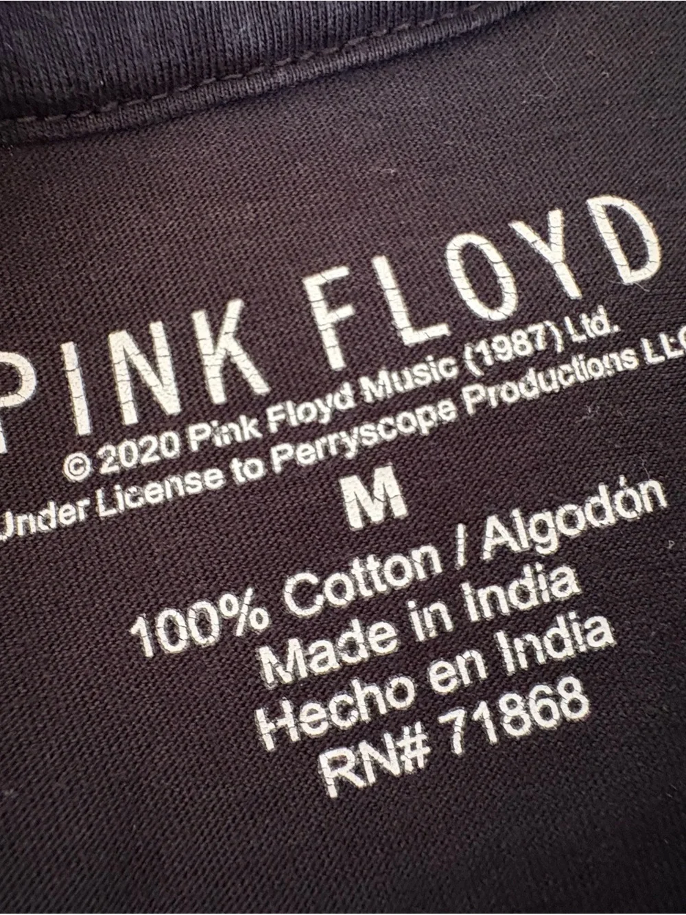 Pink Floyd T Shirt Medium Black Dark Side Of The Moon Prism Pig Graphic 2020 M